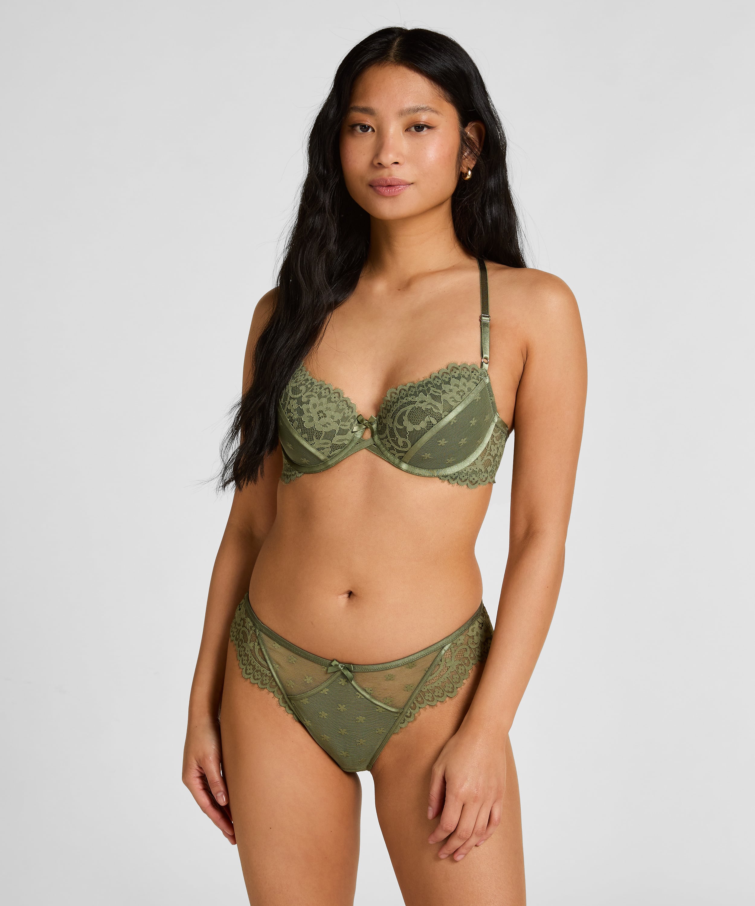 Padded Underwired Bra Valora, Green, main