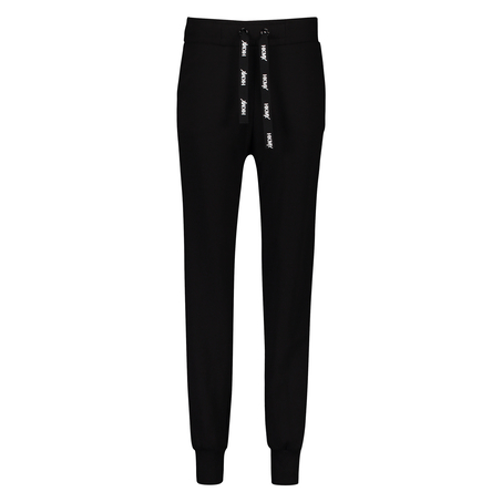 HKMX Branded Boyfriend Jogging Pants, Black