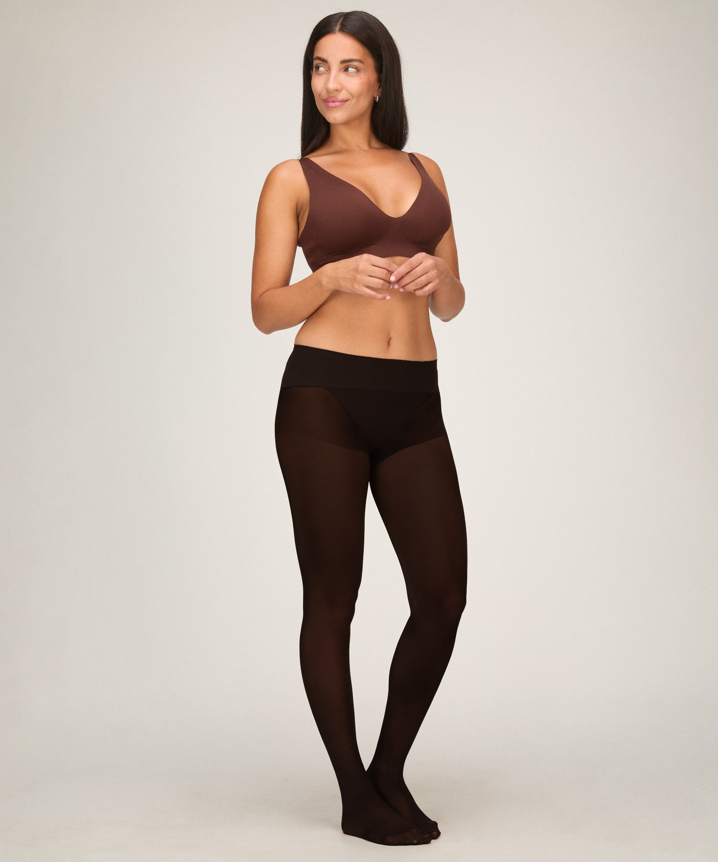 Tights 40 Denier Velvet Touch, Brown, main