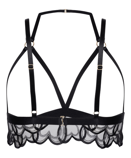 Olivia Open Bralette, Black