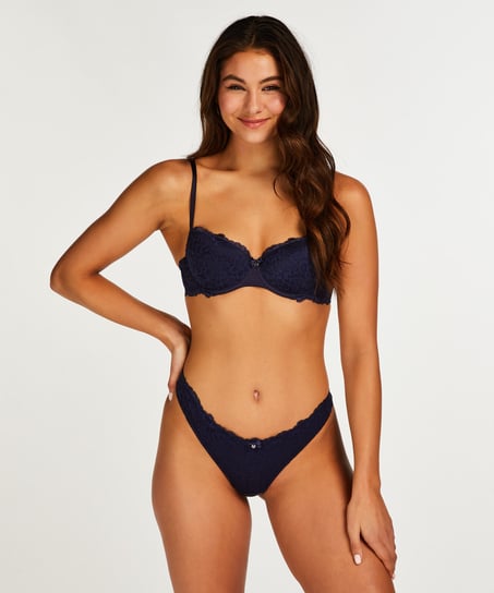 Marine Padded Underwired Bra, Blue