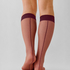Sheer Socks Back Seam, Purple