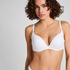 Cotton Padded Underwired Push-Up Bra, White