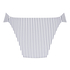 Highleg Bikini Bottom Stripes, White