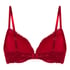 Marine Padded Push-Up Underwired Bra, Red