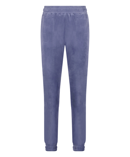 Velour Jogging Bottoms, Purple