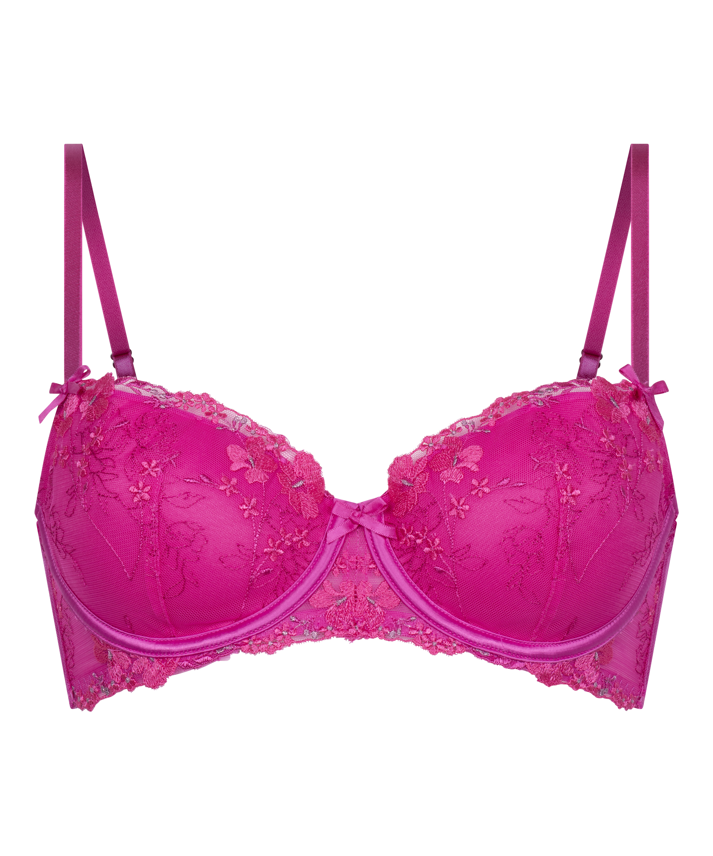 Peonie Padded Underwired Bra, Pink, main