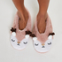 Reindeer Cosy Ballerina Slippers, Pink