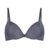 Plunge Padded Underwired Bra, Gray