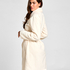 Fleece Bathrobe, White