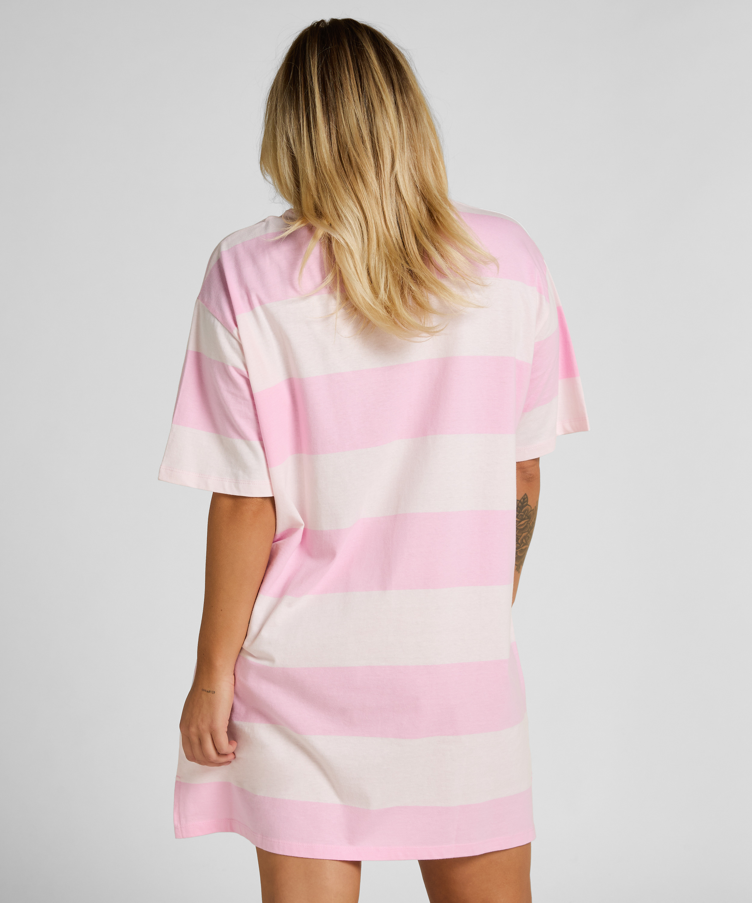 Round Neck Nightshirt, Pink, main