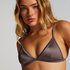 Luna Triangle Bikini Top, Grey