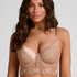 Laila Padded Underwired Longline Bra, Brown