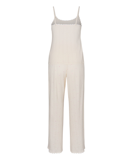 Pyjama Set Pointelle, White