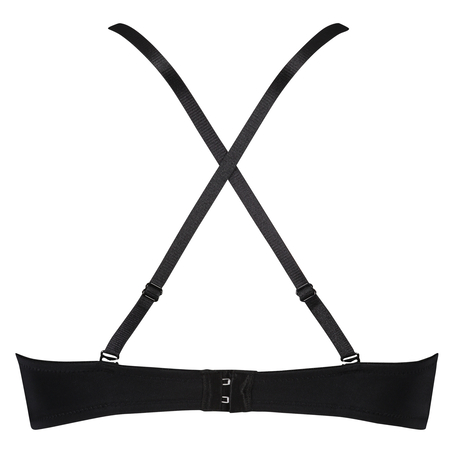 Padded underwired push-up bra Acantha, Black