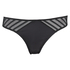 Sheila stripe thong, Black