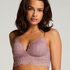 Shiloh Padded Longline Non-Underwired Bra, Purple