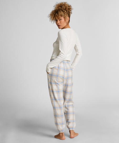 Flannel Pyjama Pants, Blue