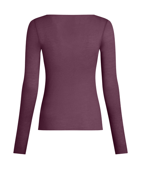 super soft Boatneck shirt with Cashmere, Purple