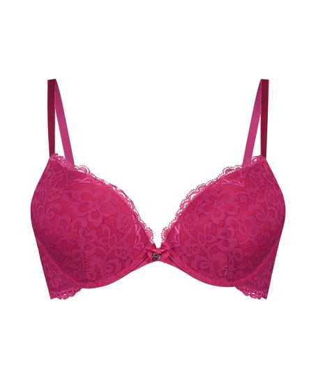 Marine Padded Push-Up Underwired Bra, Pink