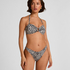 Bandeau Bikini Top Leopard, Black
