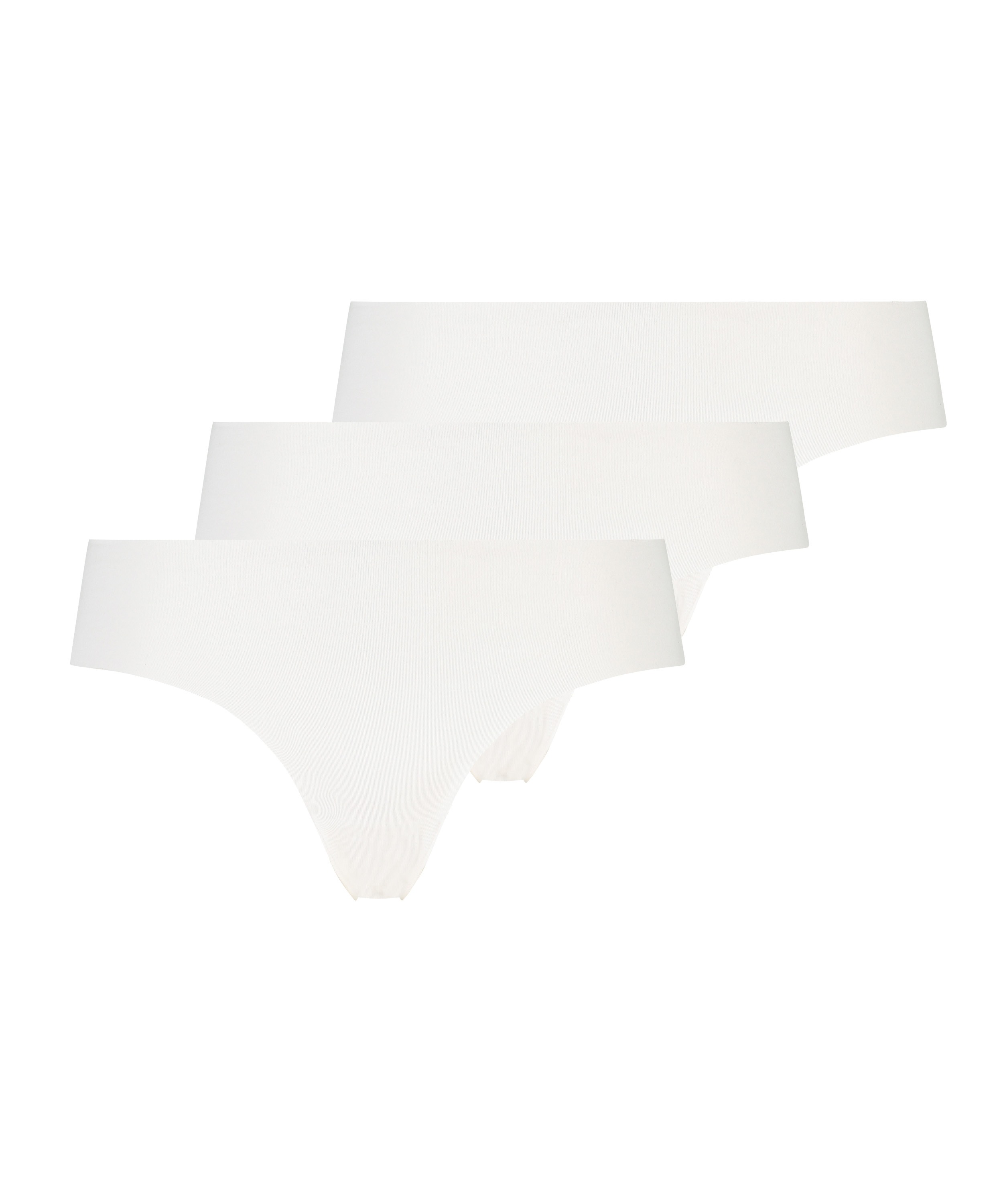 3-pack invisible Brazilian, White, main