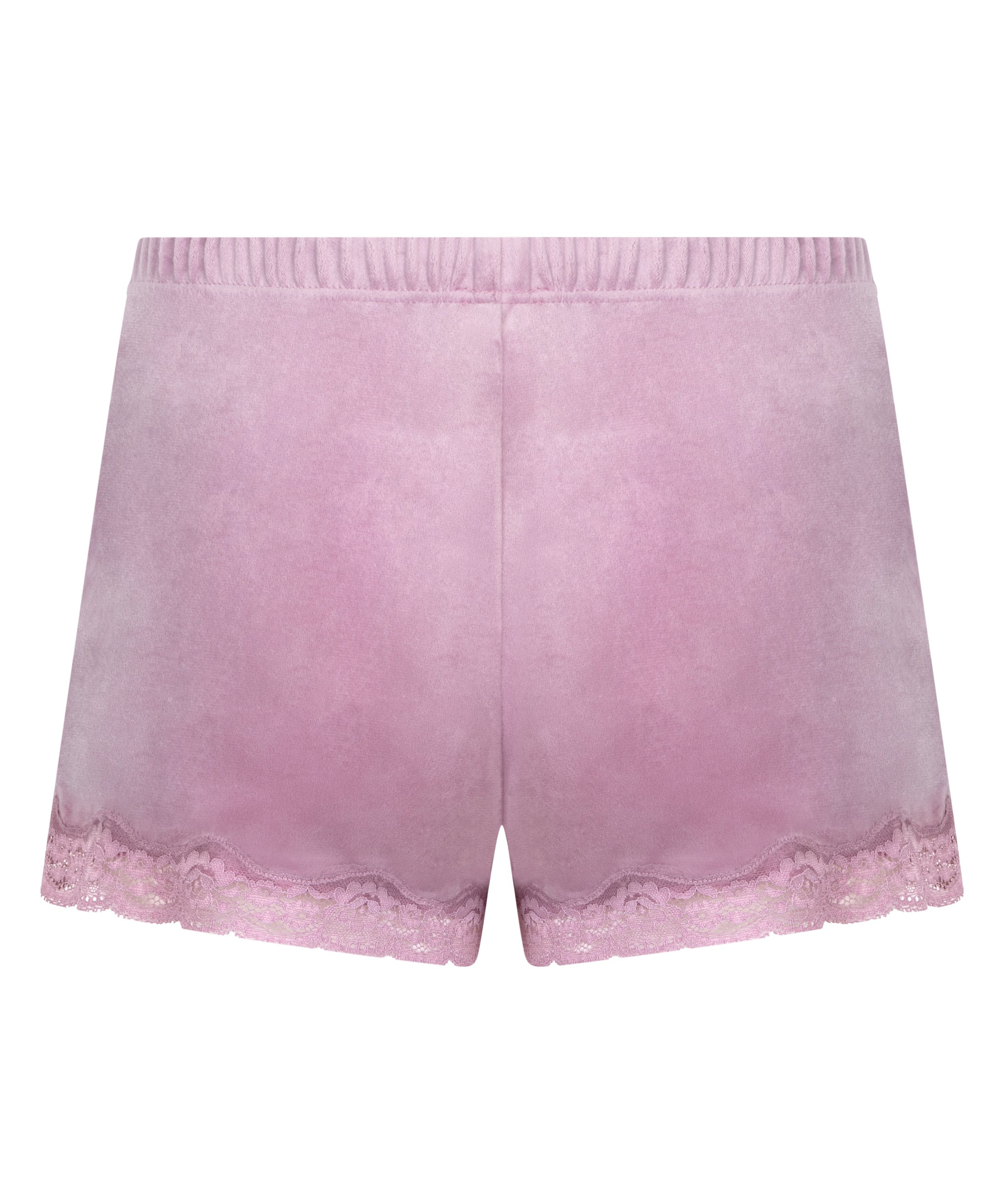 Velvet lace shorts, Purple, main