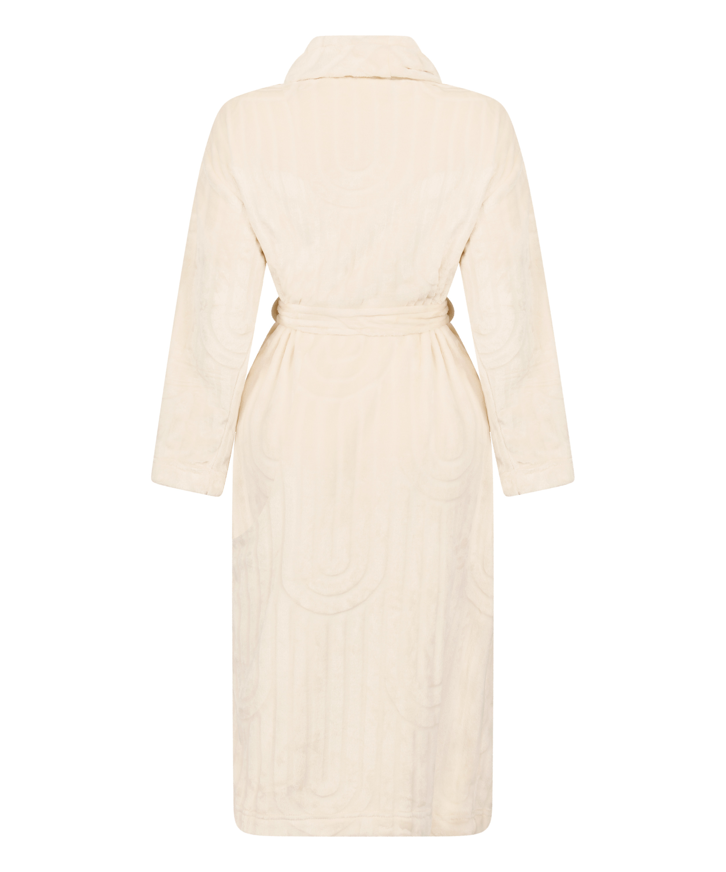 Fleece Bathrobe, White, main