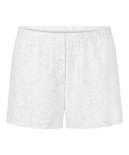 Pointelle shorts, Gray