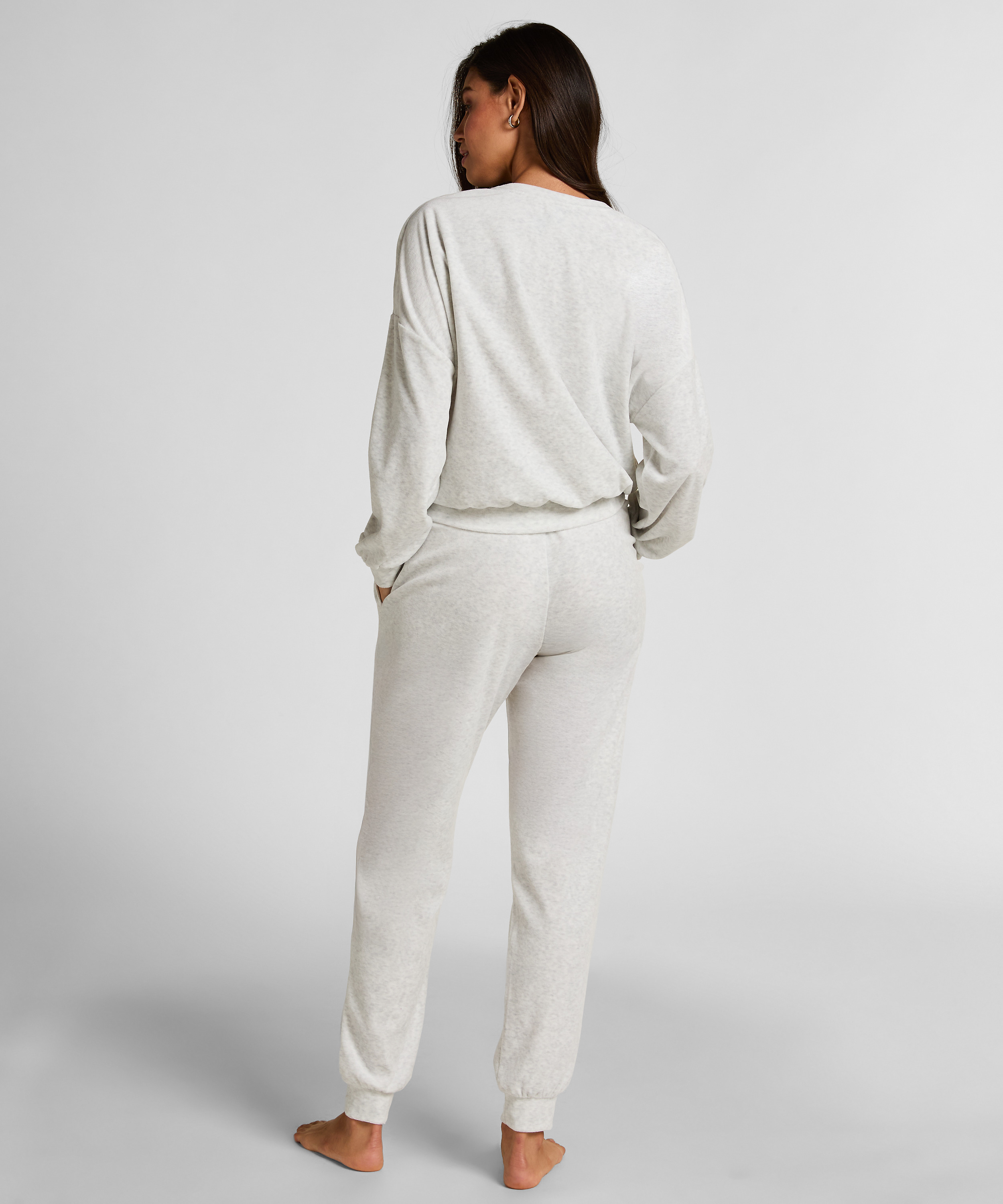 Velours Jogger, Gray, main
