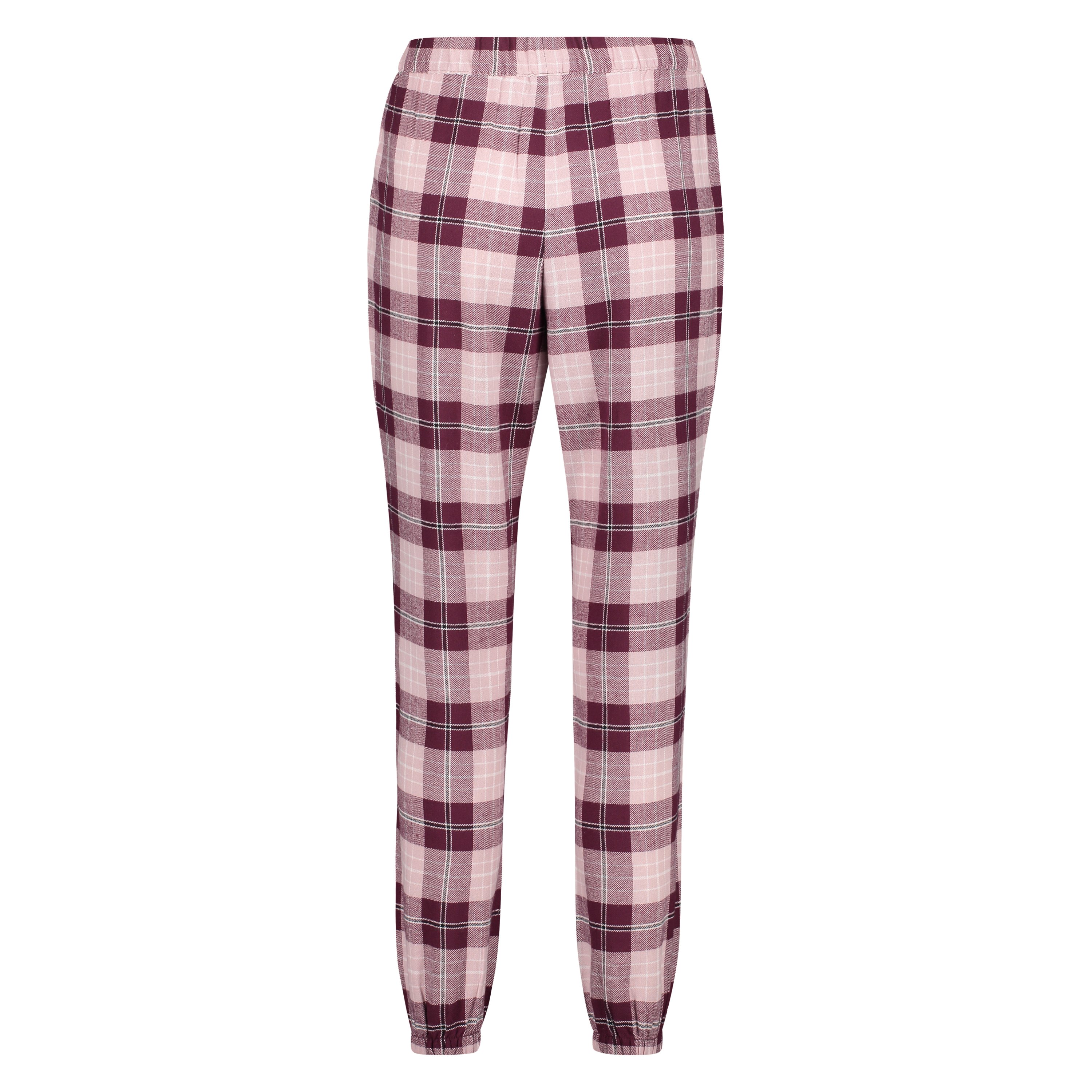 Petite Twill Check Pyjama Pants, Red, main