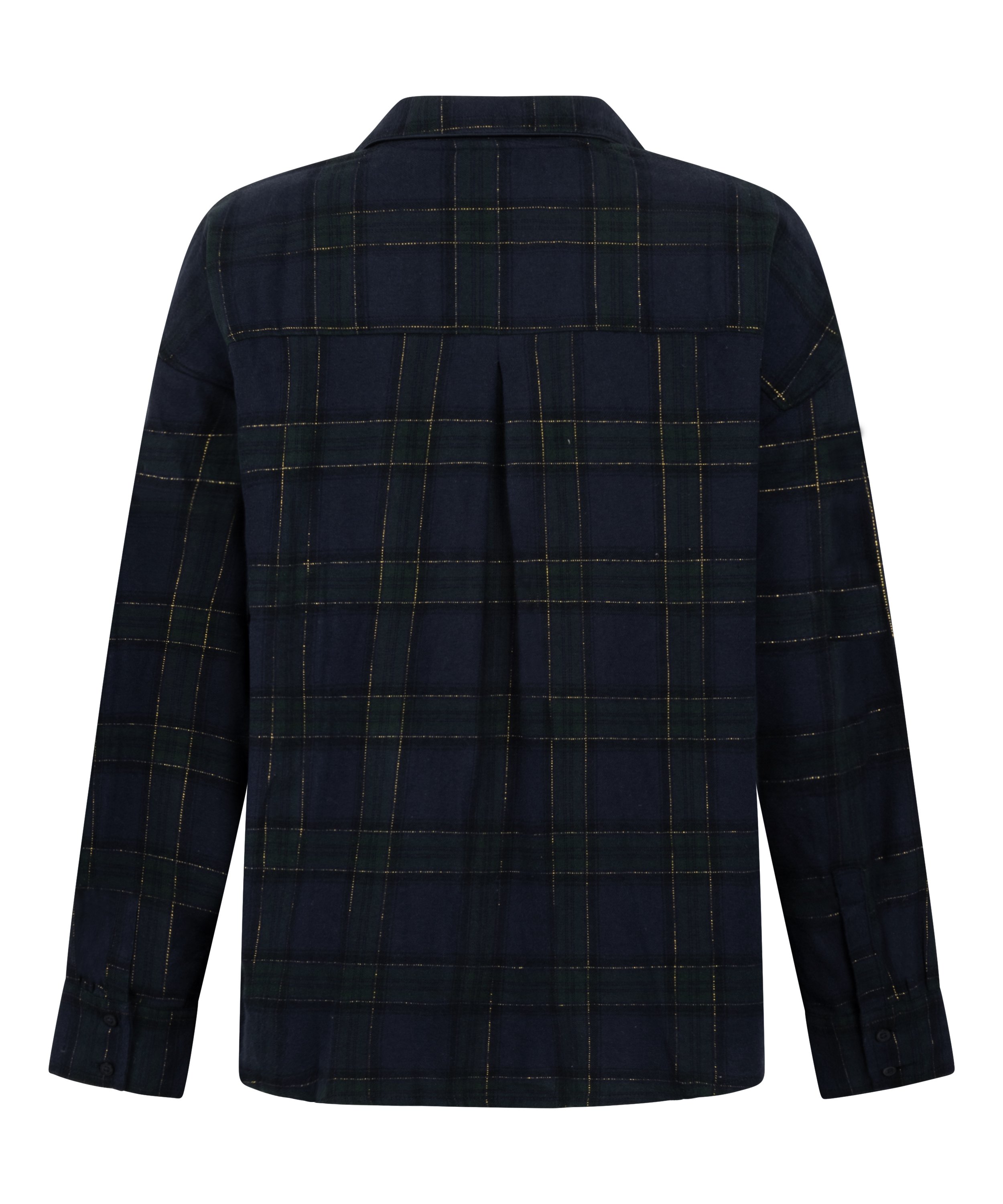 Flannel Pyjama Top, Blue, main