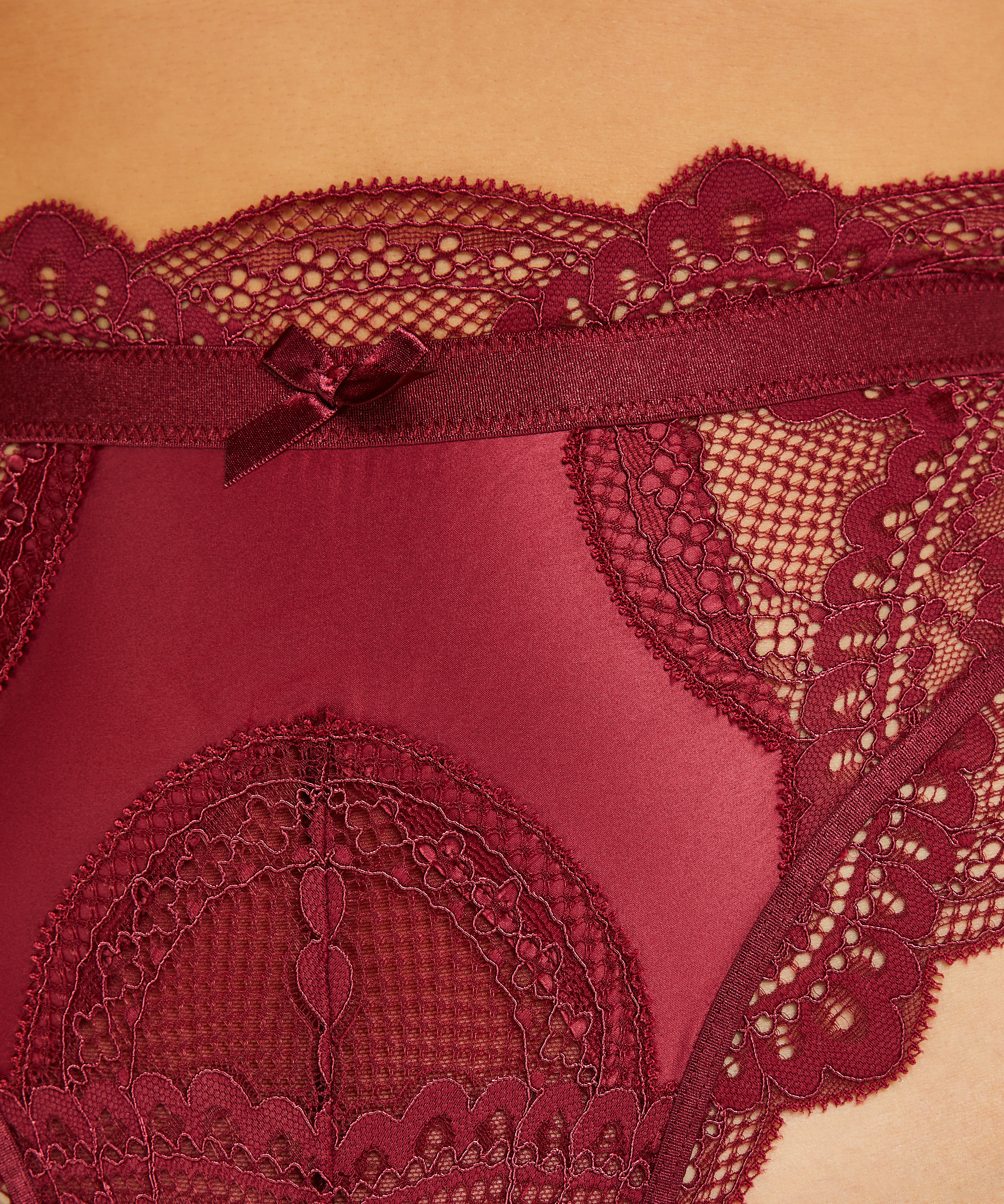 High Leg Thong Rebecca Mir, Red, main