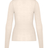 super soft Lace V-Neck shirt with Cashmere, White