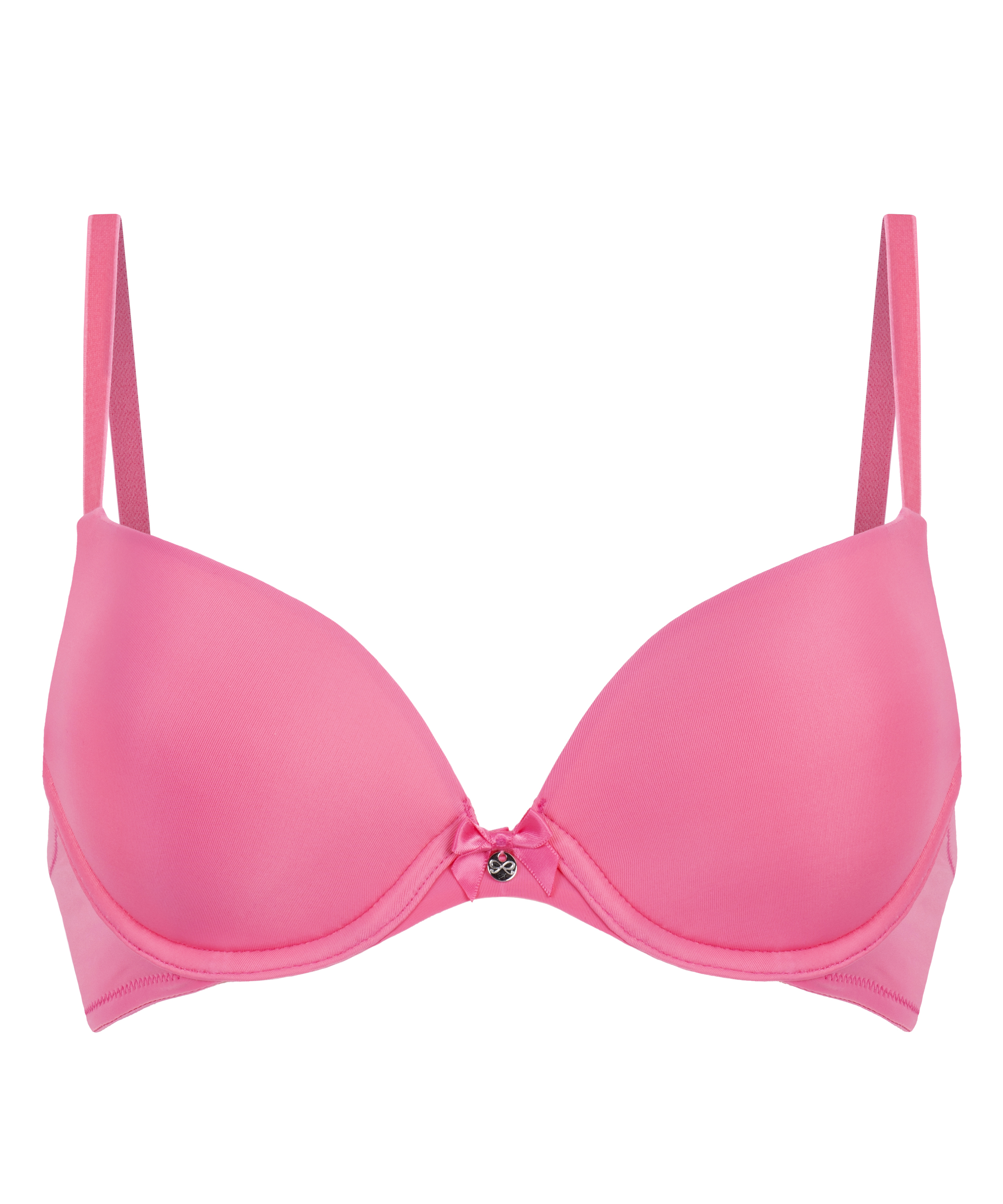 Plunge Padded Underwired Bra, Pink, main