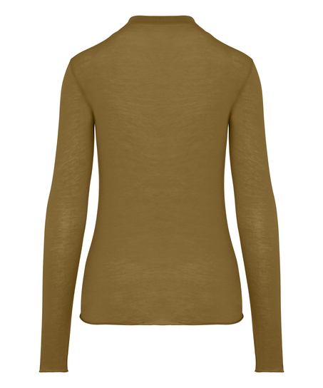 super soft Turtleneck shirt with Cashmere, Brown