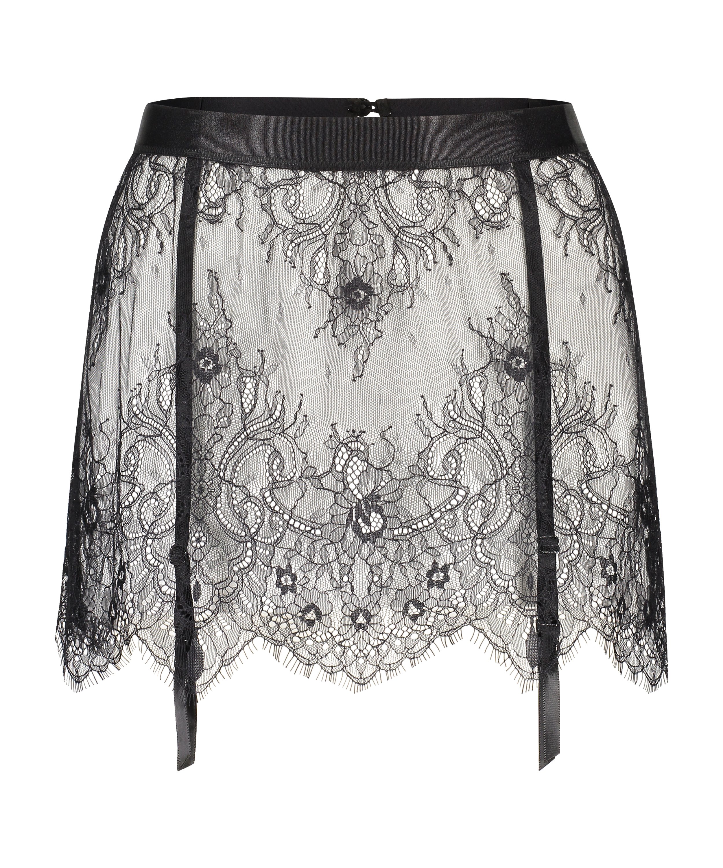 Lace Skirt, Black, main