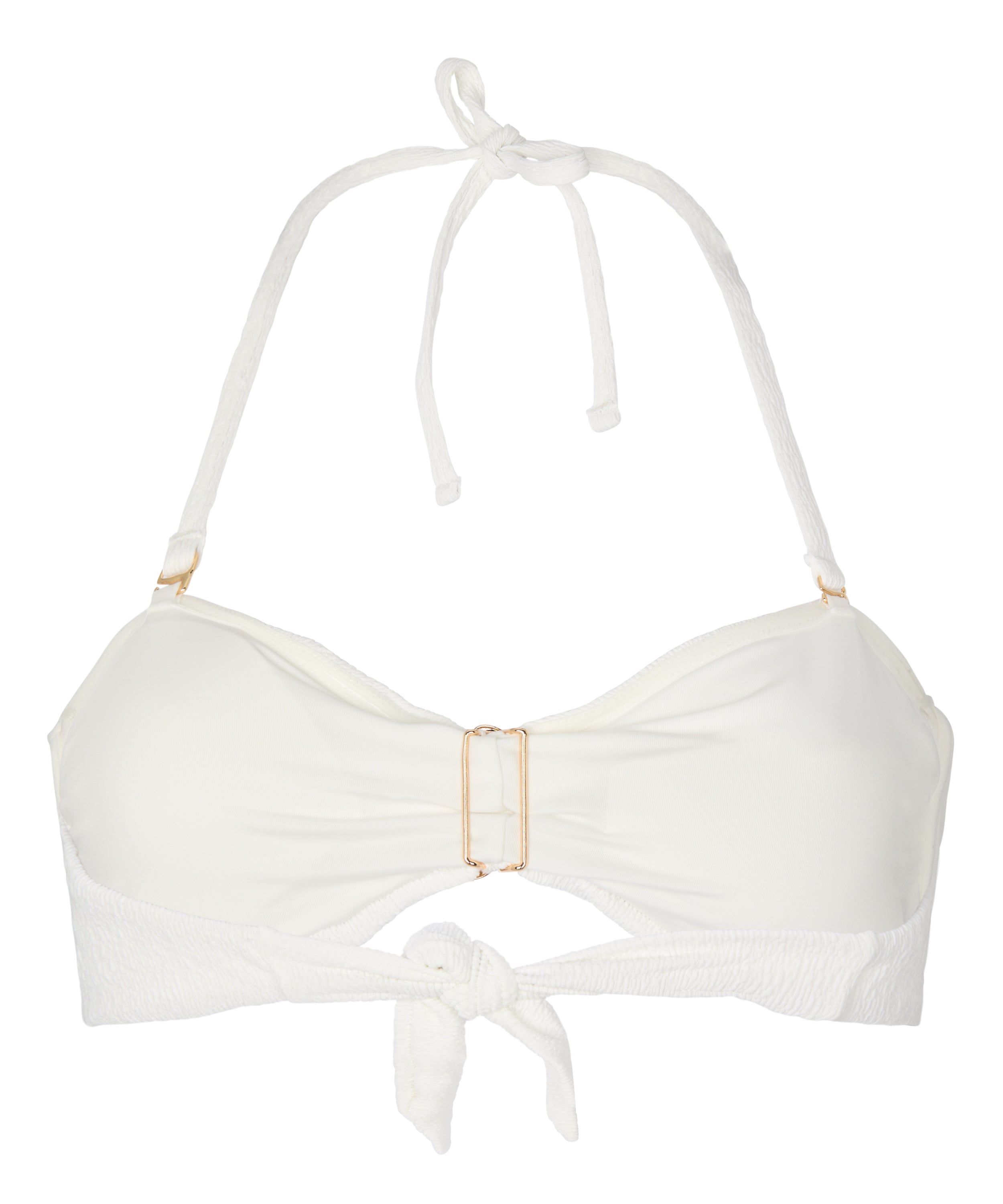 Bandeau Bikini Top Crinkle, White, main