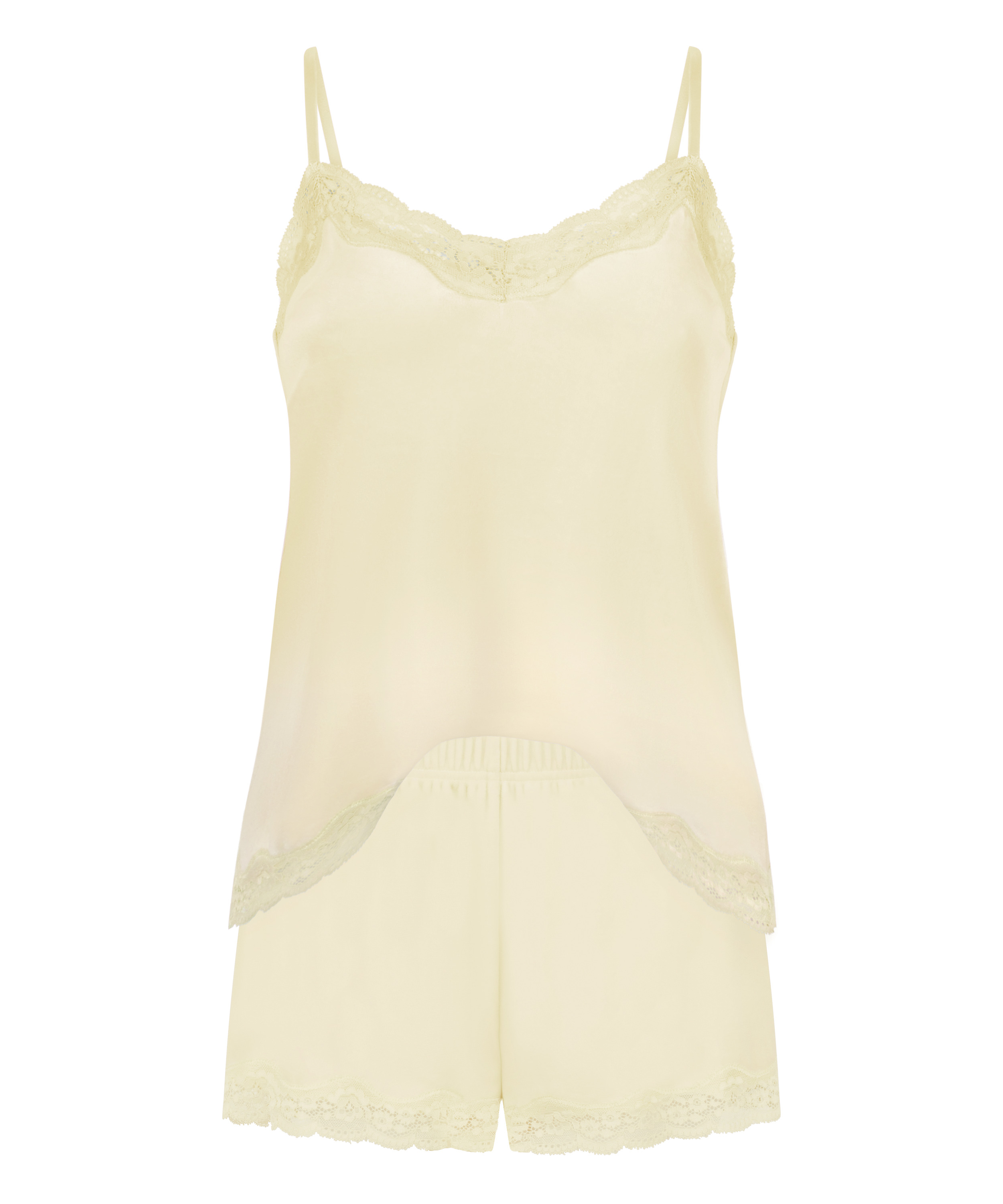 Velours Pyjama Set, Yellow, main