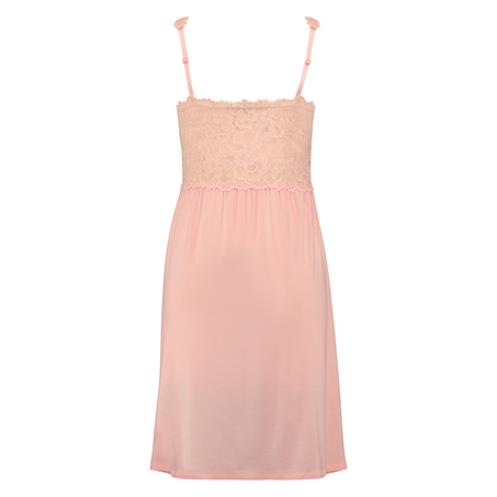 Modal Lace Slip Dress, Pink