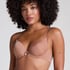 Plunge Padded Underwired Bra, Brown