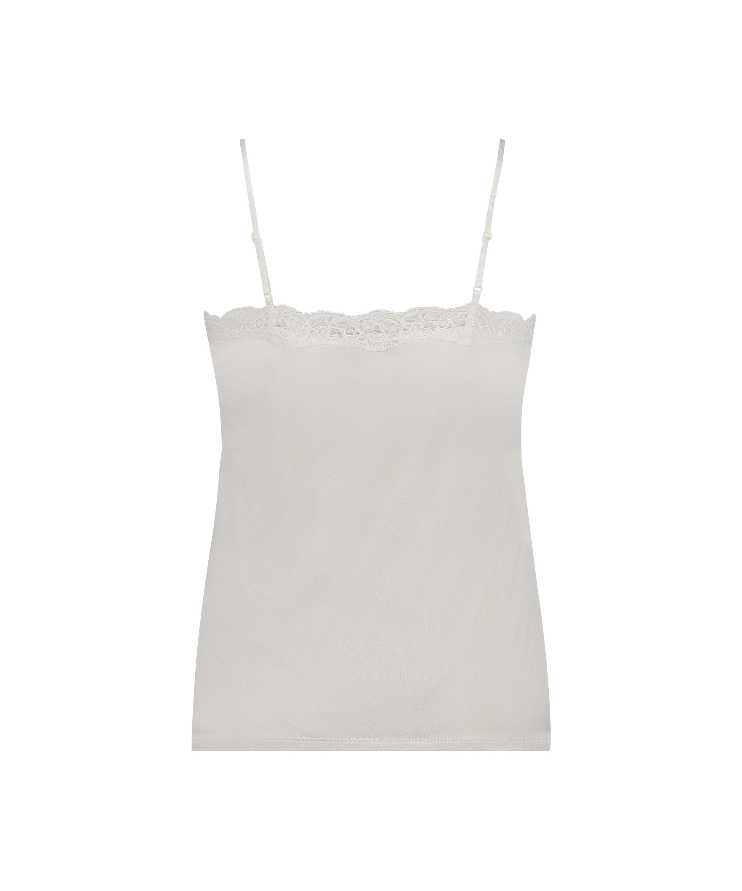 Jersey Lace Cami, White, main