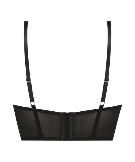 Lotta Padded Push-Up Longline Underwired Bra, Black