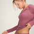 super soft Lace V-Neck shirt with Cashmere, Purple