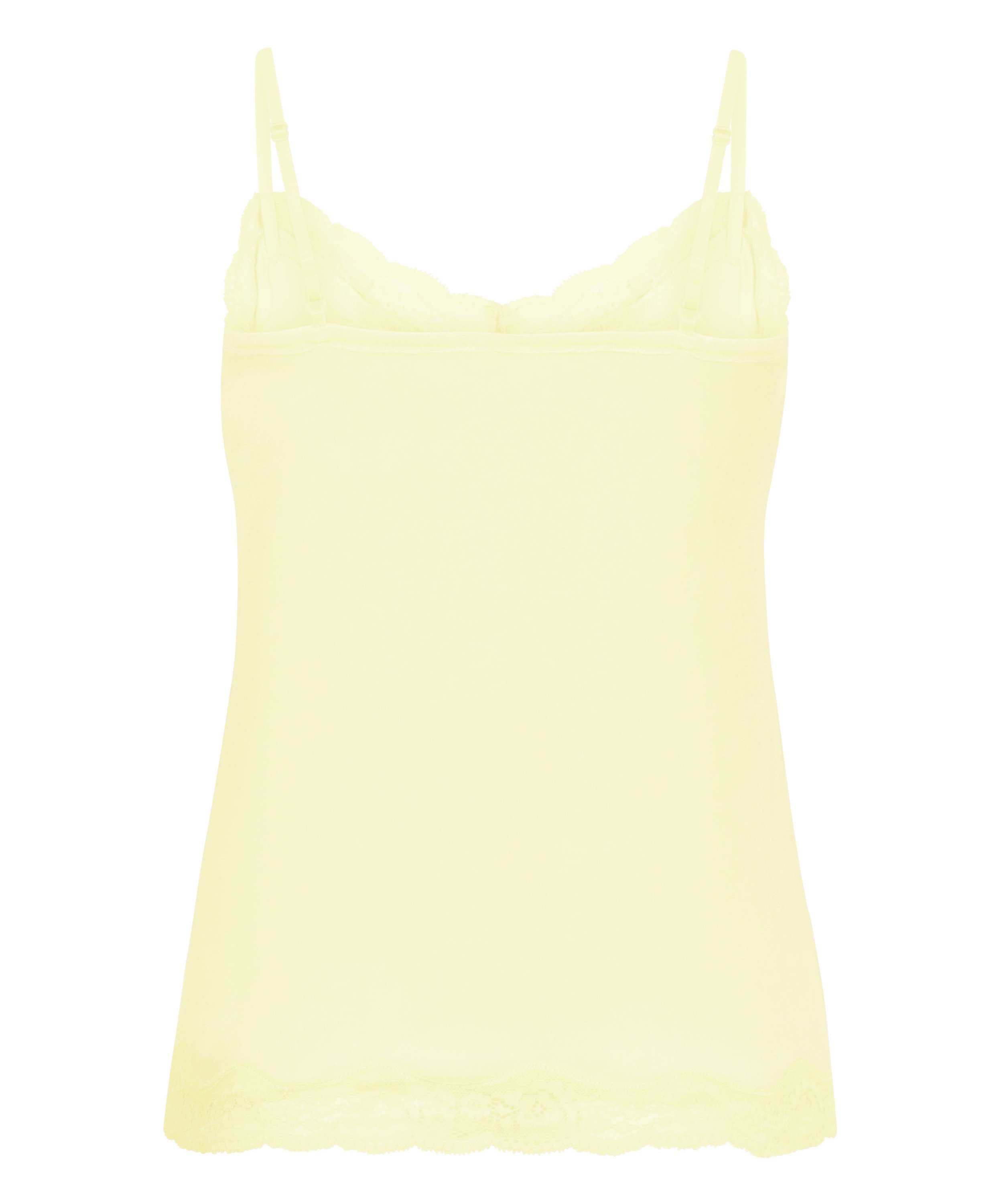 Velours Lace Cami Top, Yellow, main