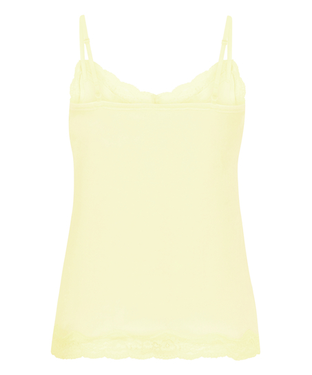 Velours Lace Cami Top, Yellow
