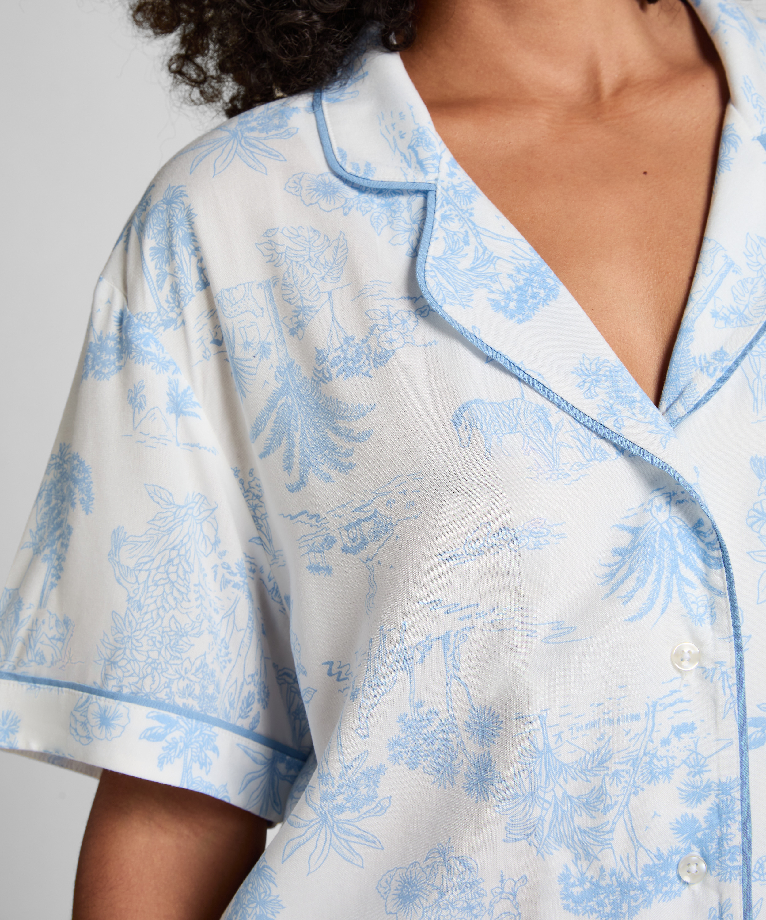 Jacket Short Sleeves Woven, Blue, main