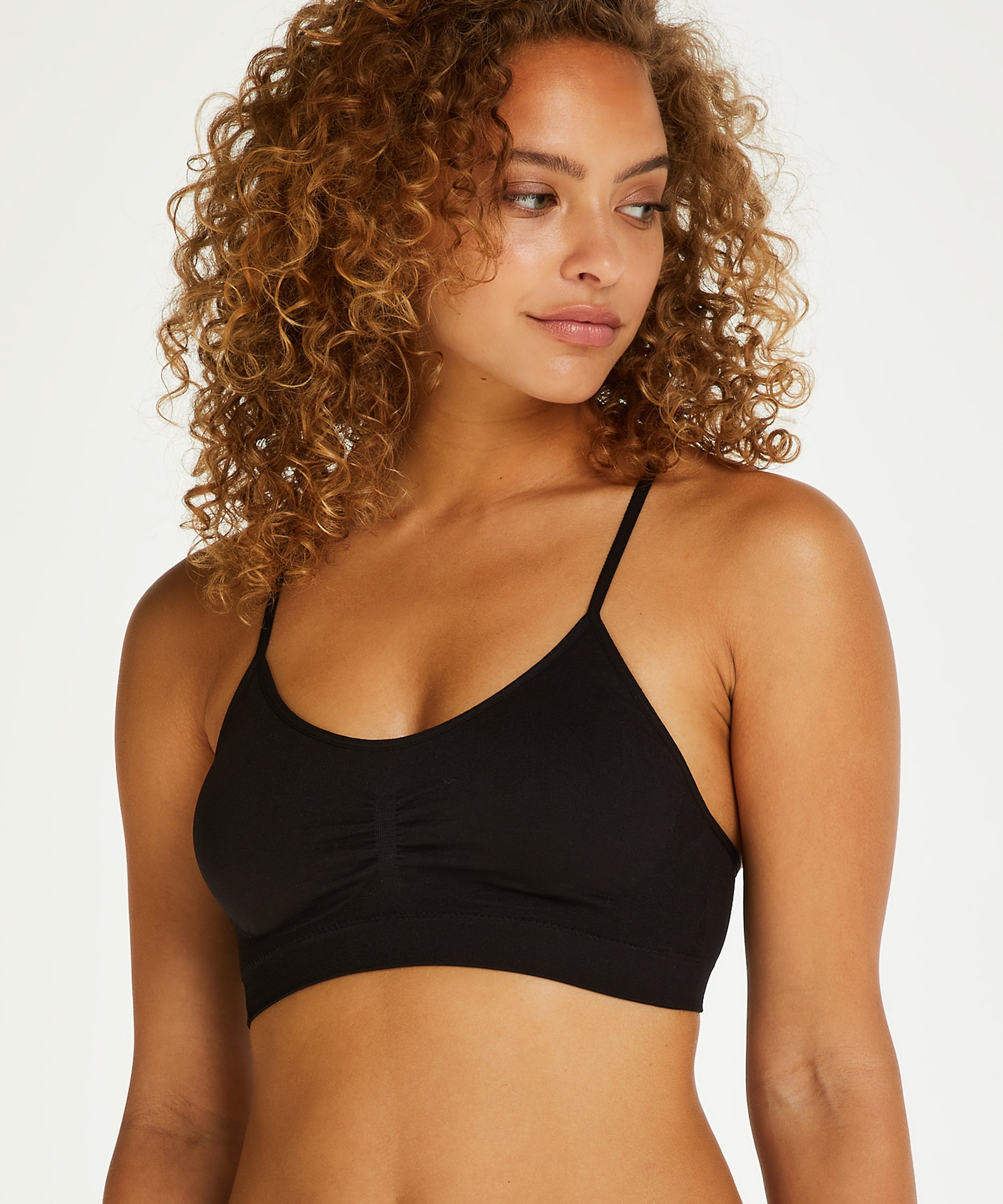 Marineseamless bralette, Black, main