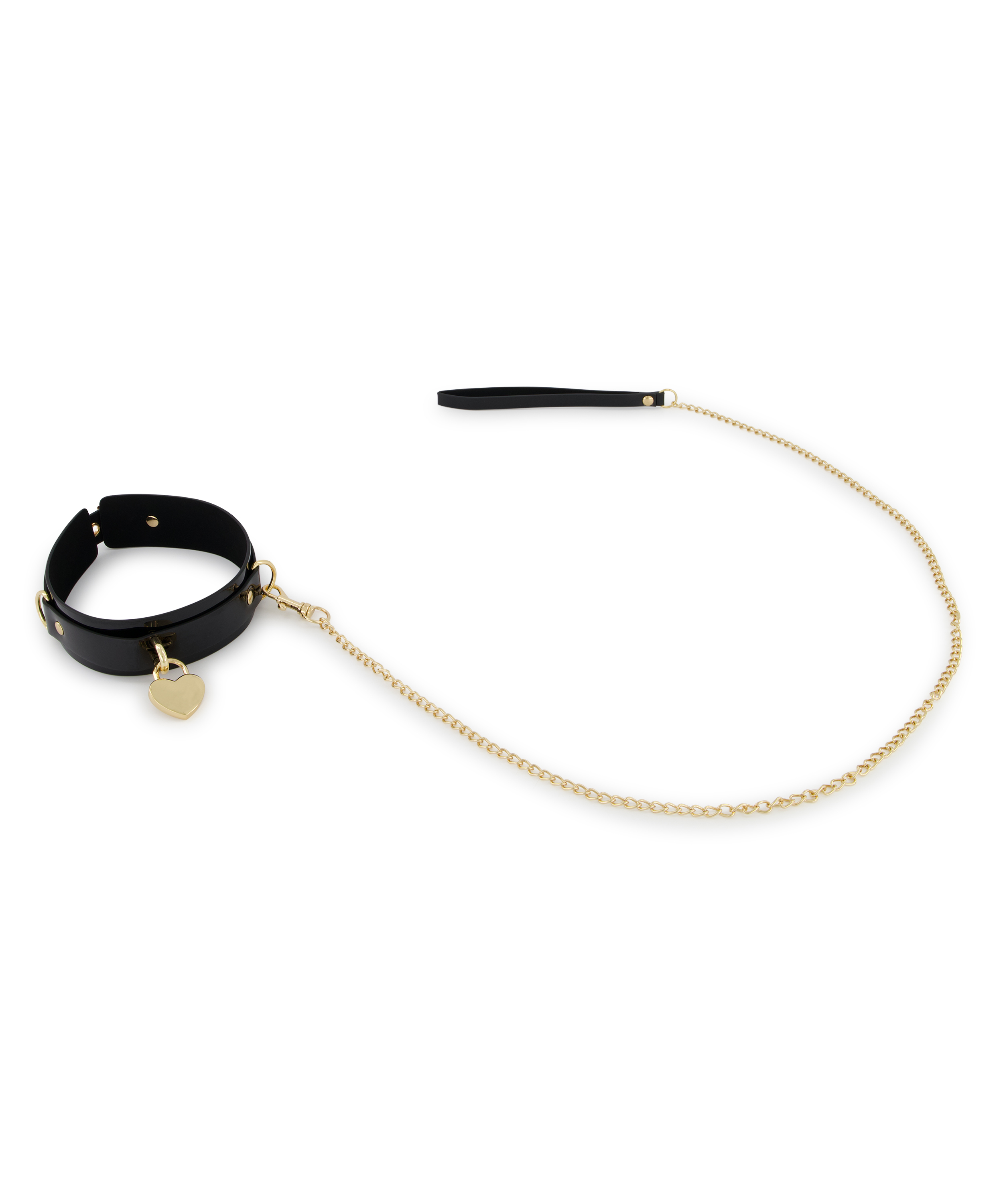 LI374 - New Chain Leash Choker with Buckle Closure
