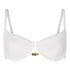 Non-Padded Underwired Bikini Top Crinkle, White